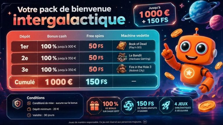 Hugo Bets Casino pack bienvenue