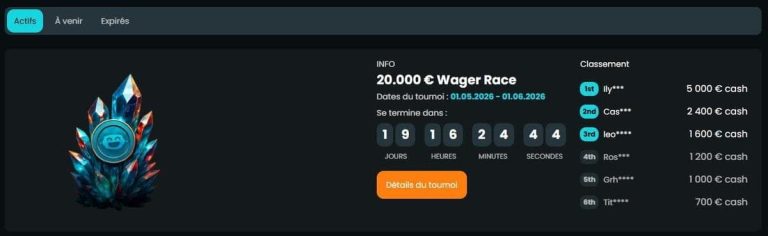 Hugo Bets Casino Wager Race